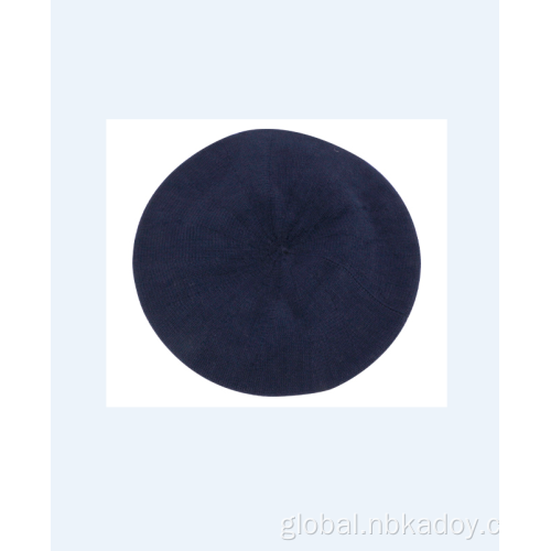 HIGH QUALITY ACRYLIC HAT A MATCHING ACRYLIC BERET IN DARK BLUE Supplier